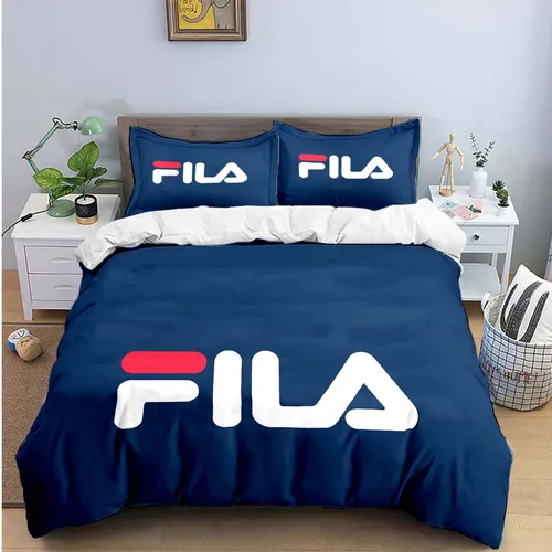절묘한 F-Fila 프린트 침구 세트, 절묘한 침대 용품 세트, 이불 커버, 침대 이불 세트, 럭셔리 선물 