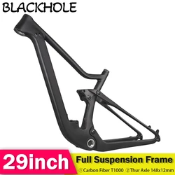 XC Carbon Full Suspension Frame 29 inch Rear Shock 165mm Full Suspension MTB Carbon Frame Thru Axle 148mm Mountain Bike Frame 29