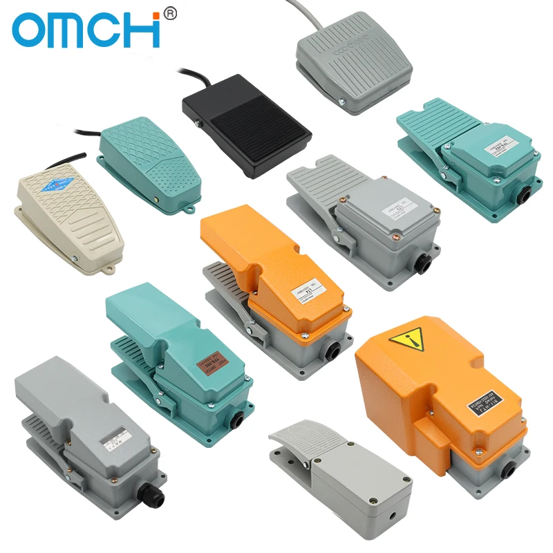 OMCH Foot Switch TFS201 Foot Switch LT4 Pedal Switch with Cable EKW-5A-B Machine Control Switches
