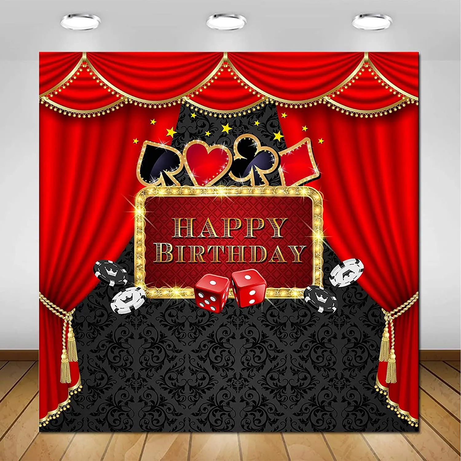 

Casino Party Photography Backdrop For Birthday Party Photoshoot Casino Night Poker Las Vegas Theme Bday Party Decoration Poster