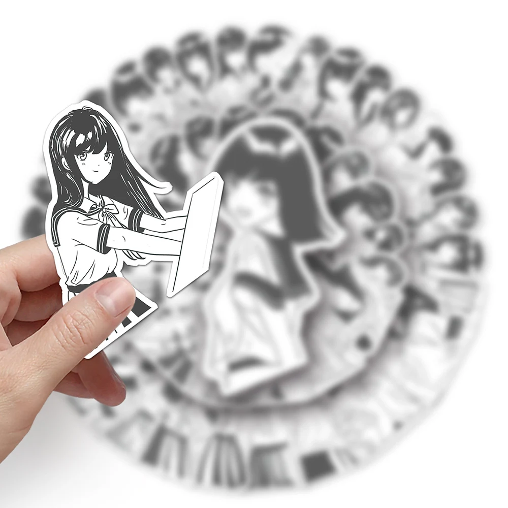 10/30/50 pçs bonito anime jk uniforme meninas adesivos kawaii dos desenhos animados adesivo diy scrapbooking telefone portátil graffiti decalques brinquedos presente