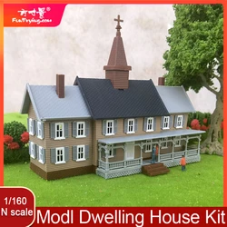 1/160 N Scale 1 set Model House Building Decor Sand Table Material Scale Kit Model Train Railway railroad Layout