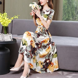 New Fashion Women Summer Dresses Hot Stylish O-Neck Print Floral Bohemian style Casual Loose sleeveless print Long Dress
