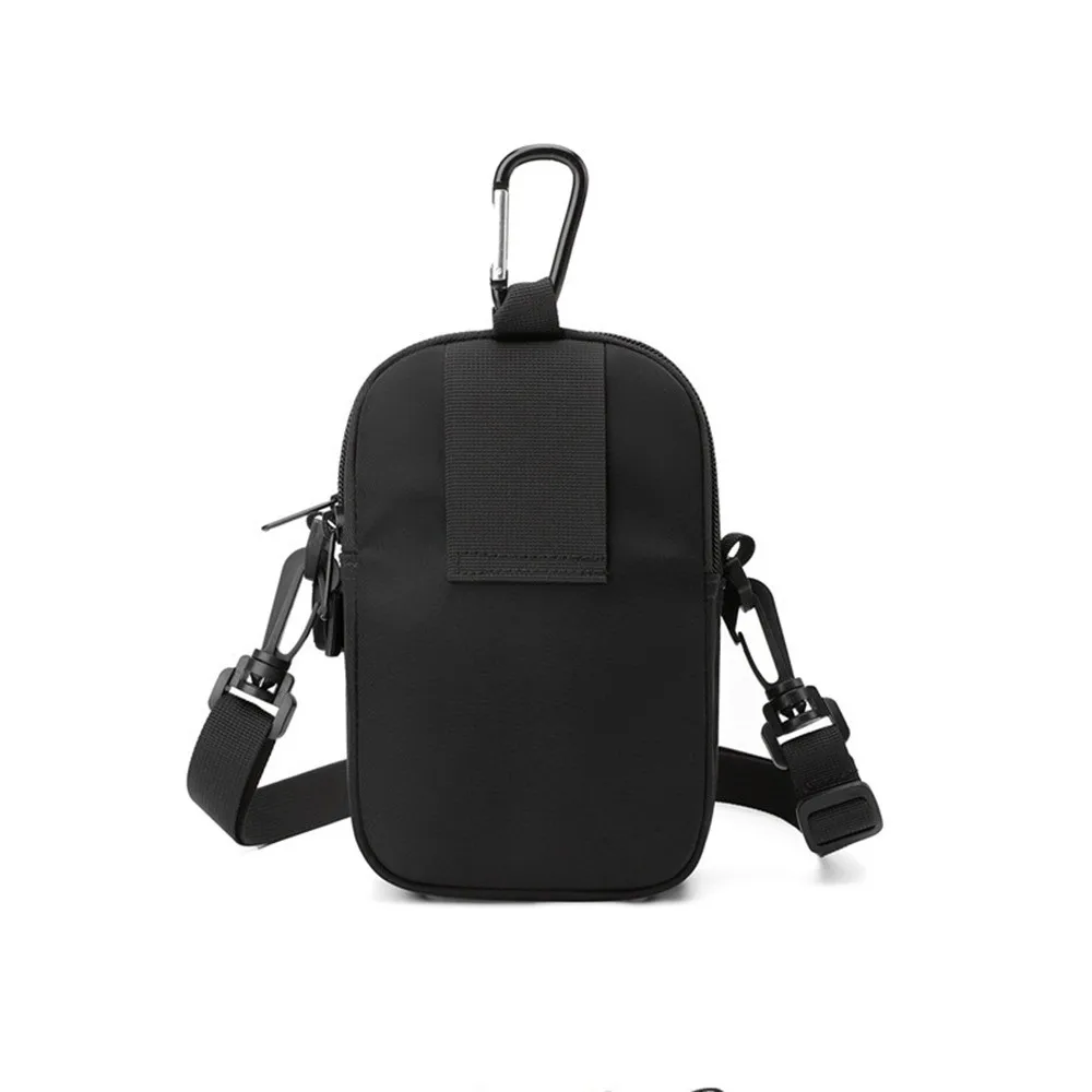 Fashion Casual Men Crossbody Bag Multi-Pockets Multi-functional Phone Storage Bag Square Large Capacity Wallet Hiking