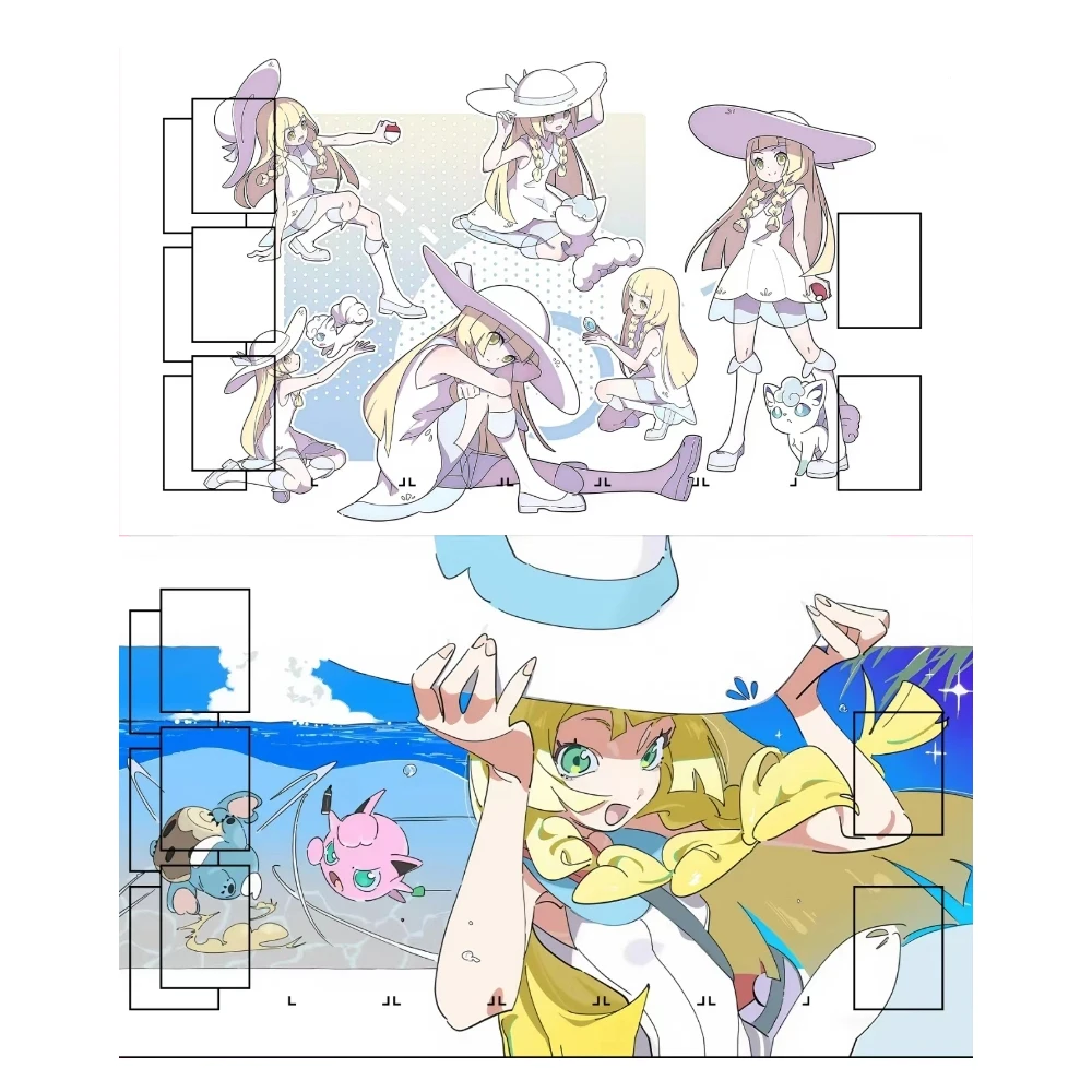 600*350*2 مللي متر لتقوم بها بنفسك البوكيمون بطاقة الوسادة أنيمي ليلي Vulpix PTCG Playmat لاعب واحد معركة بطاقة الوسادة ماوس الوسادة #1