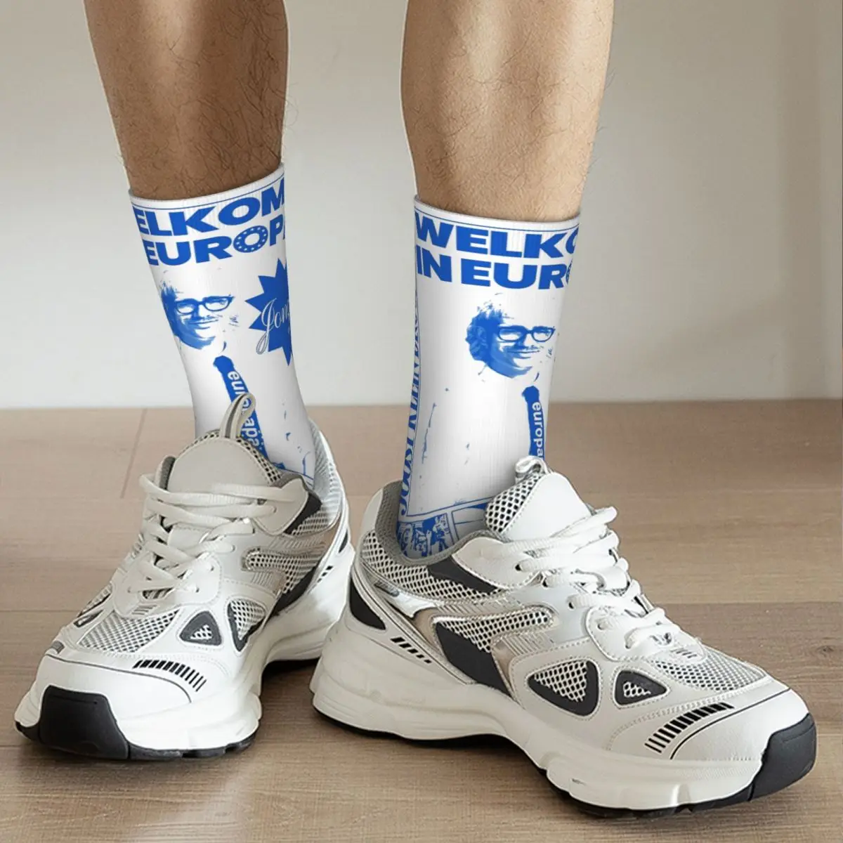 Joost Klein Eurovisions Song Contest 2024 The Netherlands Design Theme Crew Socks Stuff for Men Cozy Print Socks