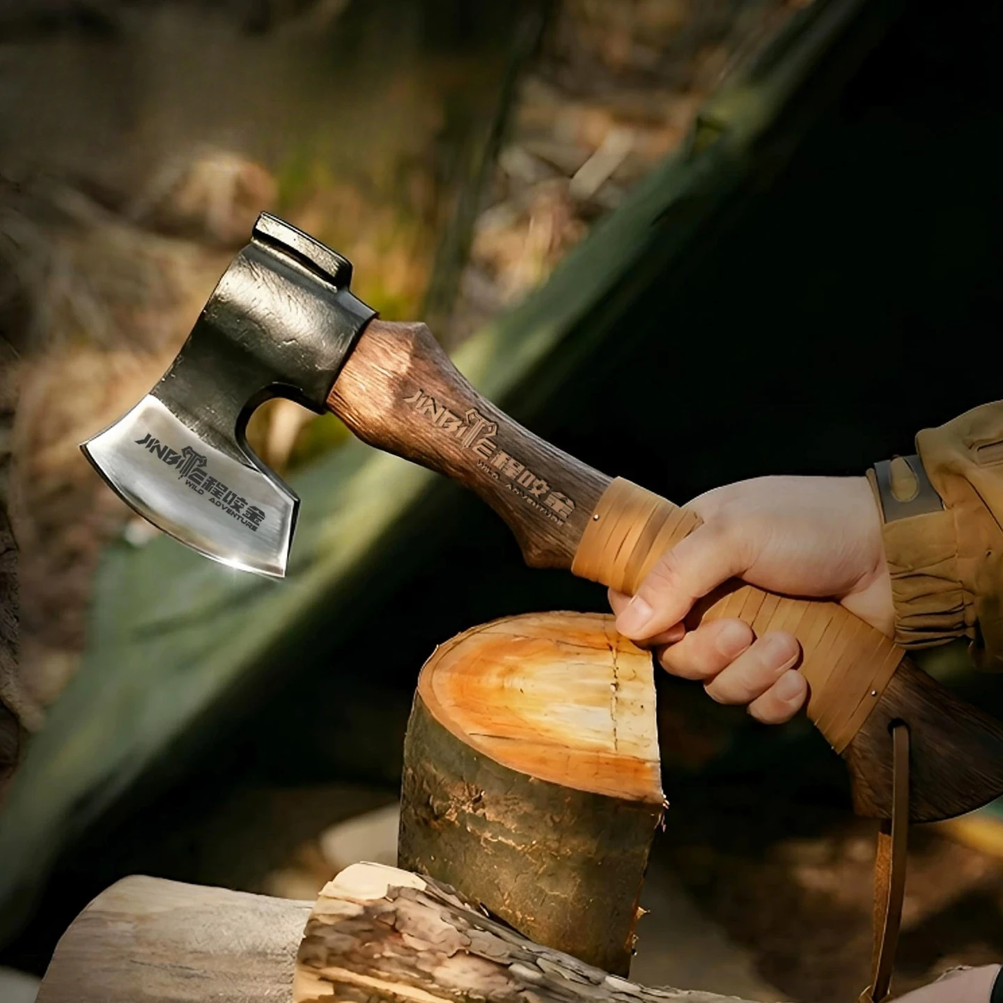 Manganese Steel Forging Camping Engineer Axe Multifunctional Outdoor Chopping Wood Emergency Self-defense Tool