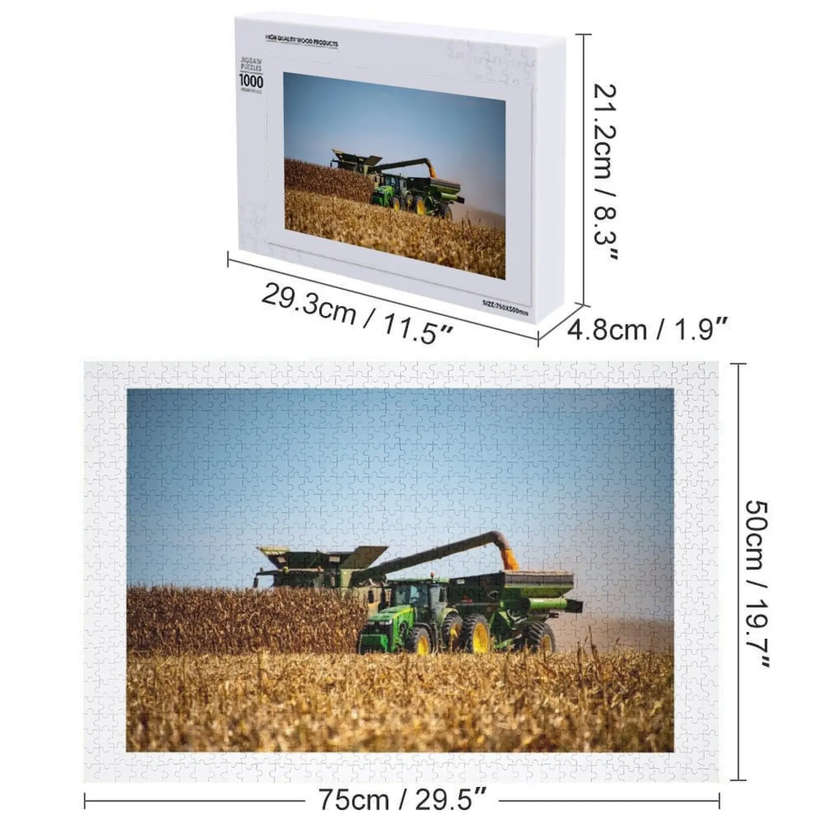 Corn harvest Jigsaw Puzzle Personalized Name Woods For Adults Puzzle