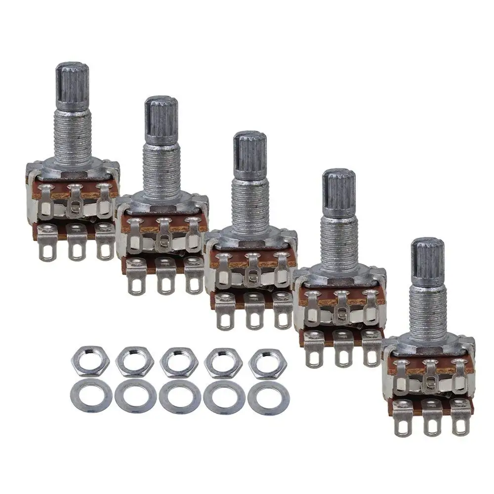 Dual MN250K Blend/Balance Pot Dual Taper Rotary Potentiometer 16mm Base Dia Pack of 5