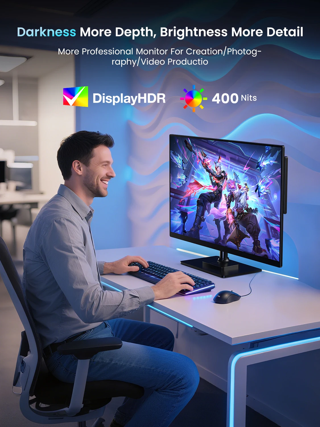 شاشة UPERFECT المحمولة بدقة 4K UHD مقاس 17.3 بوصة 100% DCI-P3 120 هرتز FreeSync للألعاب لأجهزة Switch وPS5 وXbox وPC والكمبيوتر المحمول وMac والهاتف مع حامل ومكبر صوت مدمجين