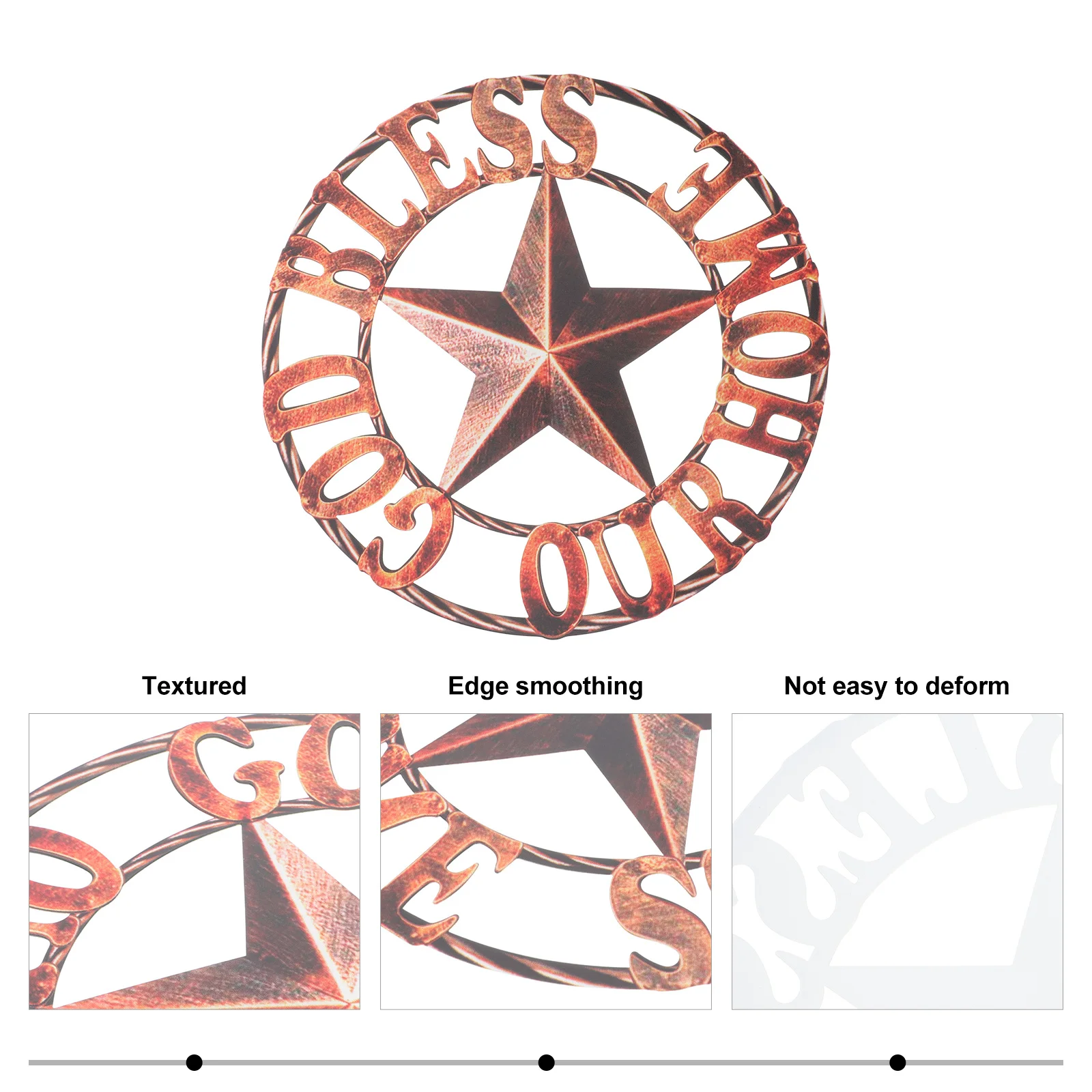 

Wall Hanging Iron Pendant Retro Color Iron Home Wall Ornament Indoor Decoration Living Room Bedroom Kitchen