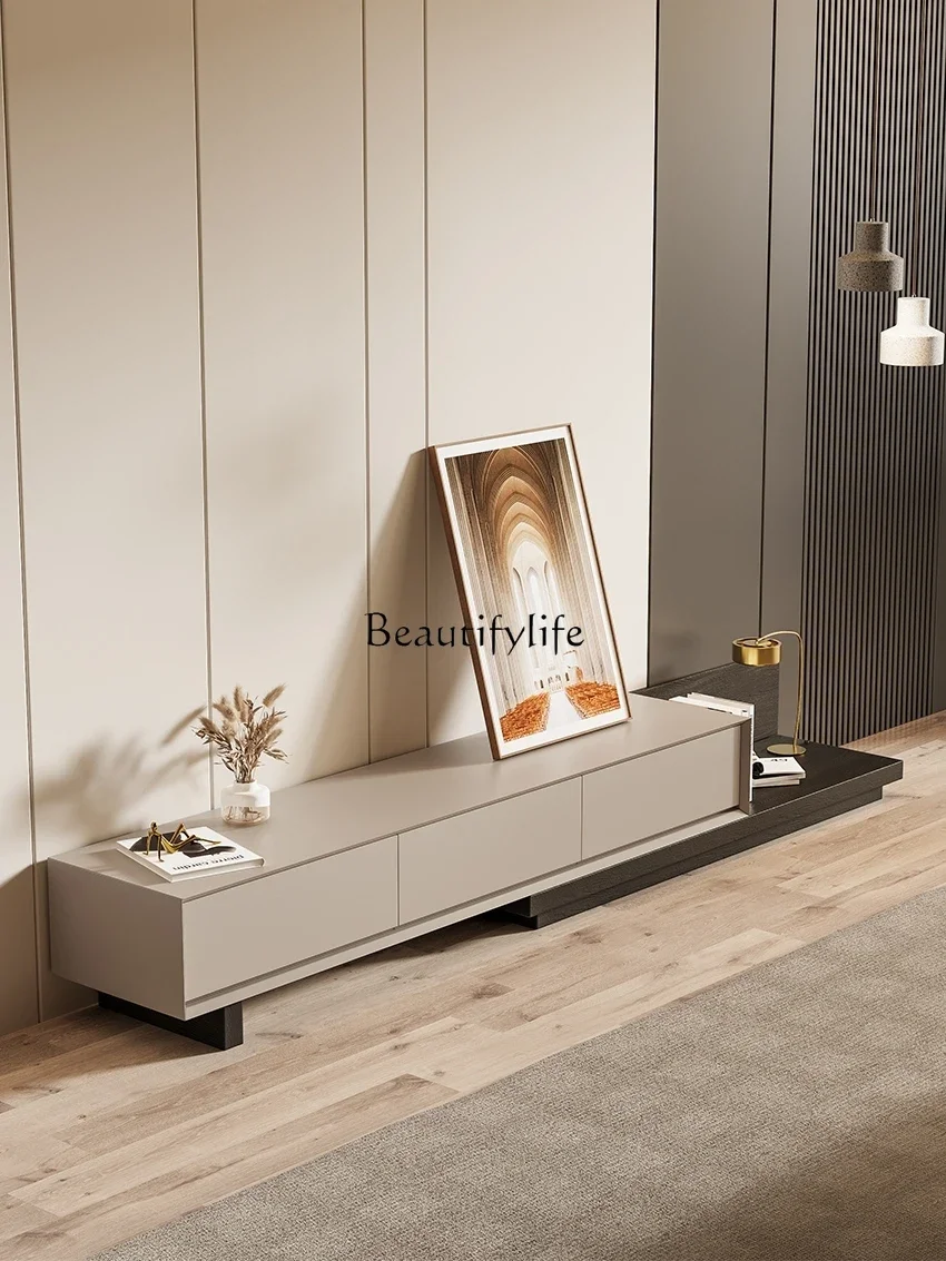 

LMinimalist TV Cabinet Light Luxury Solid Wood Locker