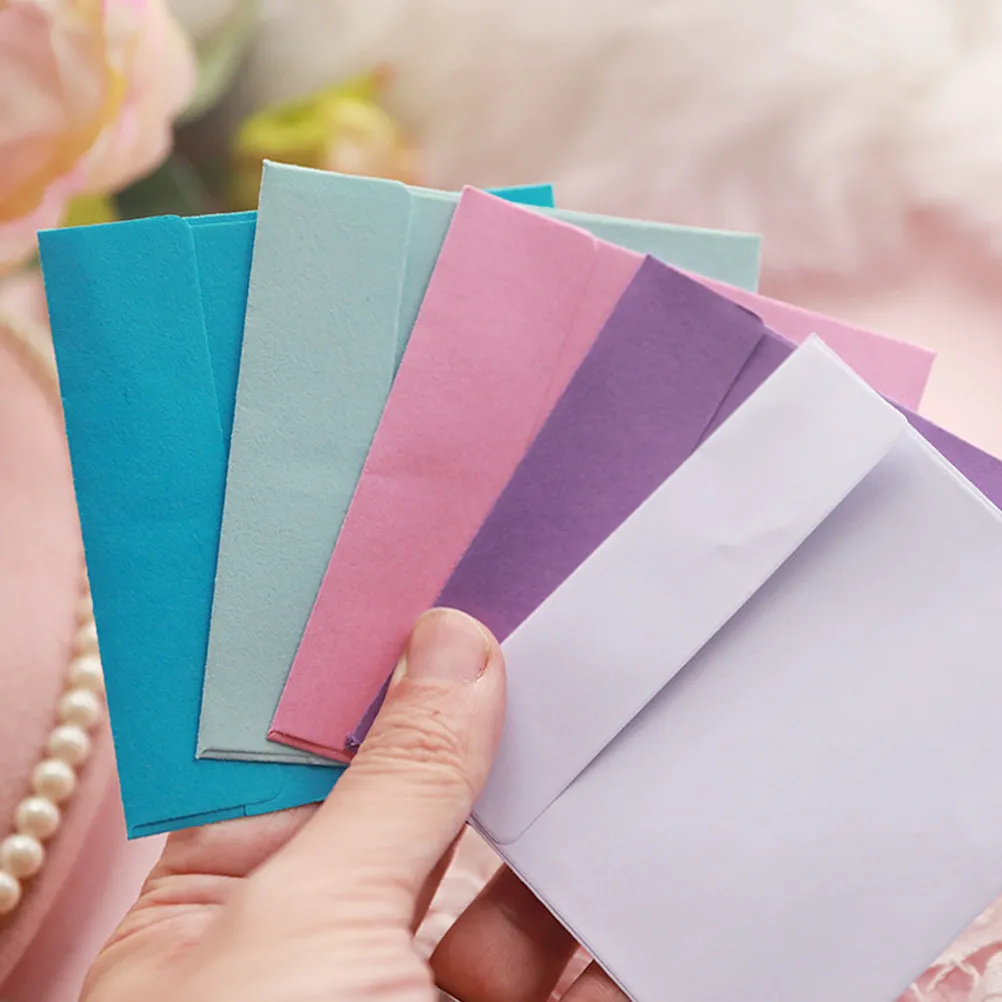 

100Pcs Colorful Vintage Envelopes Two-Side Offset Paper Multi-Use Blank Envelopes for Thank You Notes Poems Blessing Cards Party
