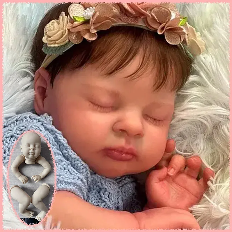 

18Inch New Popular Arrival Esenia Reborn Doll Kit Unfinished Unpainted Blank DIY Doll Parts With Cloth Body Collectible Art Doll