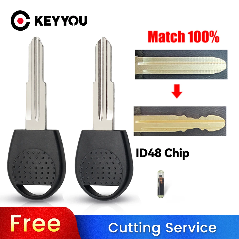 

KEYYOU с режущим сервисом, пустой транспондер, чехол для автомобильного ключа, чехол без чипа для Chevrolet Aveo Spark с чипом / без ID48