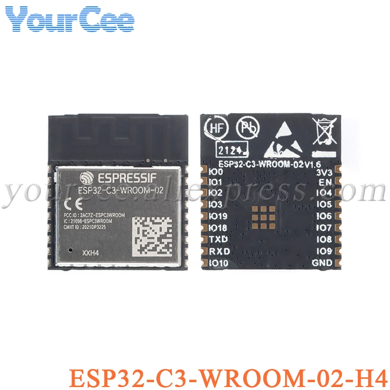 ESP32-C3-WROOM-02 02U H4 N4 ESP32-C3 ESP32 2.4GHz BLE 5.0 WiFi Wireless Module UART I2C I2S 4MB SPI Flash