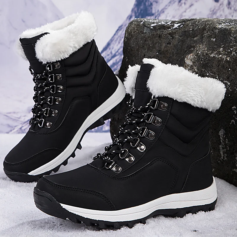 Winter Brand Women's Boots Plush Snow Boots Outdoor Non-slip Sneakers Women Warm  Waterproof Boots Fashion Casual Designer Shoes