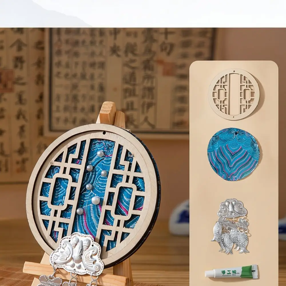 Song Brocade Pearl Refrigerator Magnet DIY Craft Kit Miao Silver Traditional Decorative Pendant Gift For Mother Day