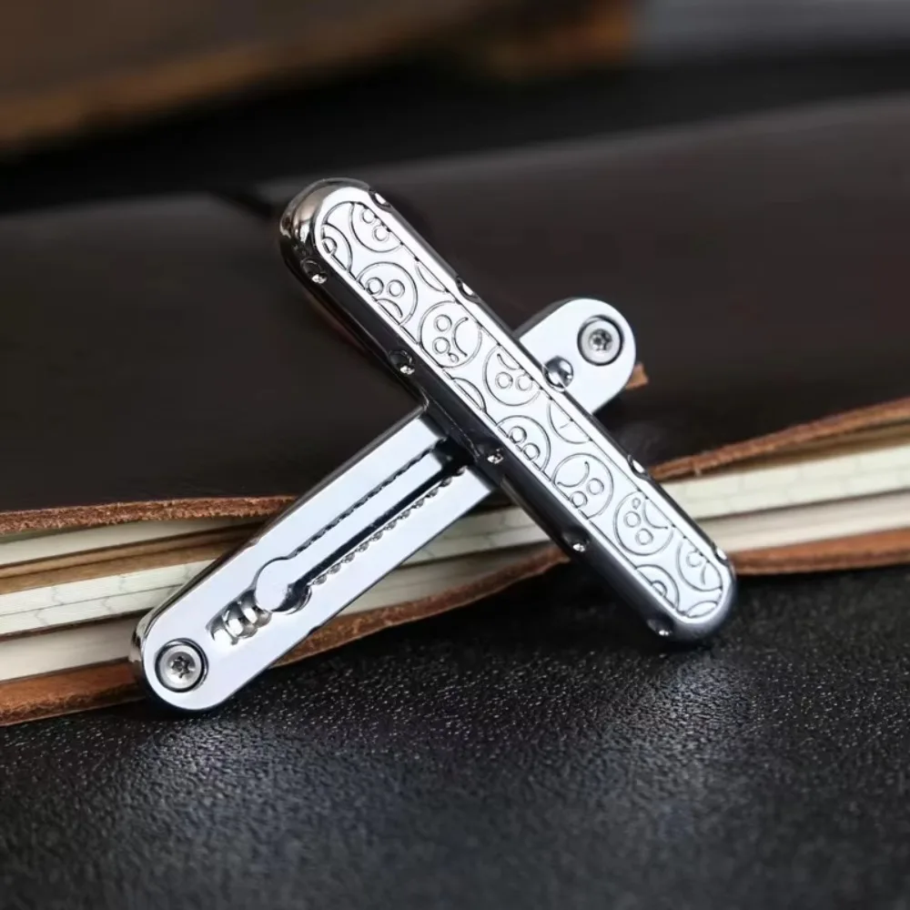 Creative Push Pull Fidget Slider Rotation Tactile Magnetic Slider Recreational Metal Finger Spinne Toy Office Desk