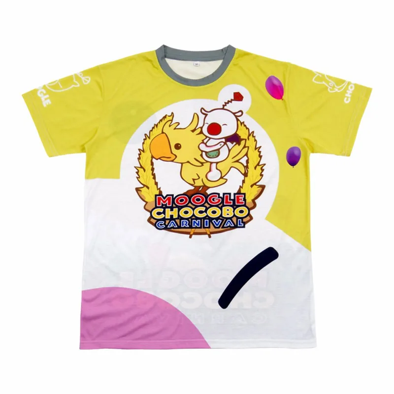 FF15 Moogle Chocobo T-shirt Final Fantasy XV Noctis Lucis Caelum t shirt Hat Costume Carnival Men Short Sleeve Shirt Cosplay Tee