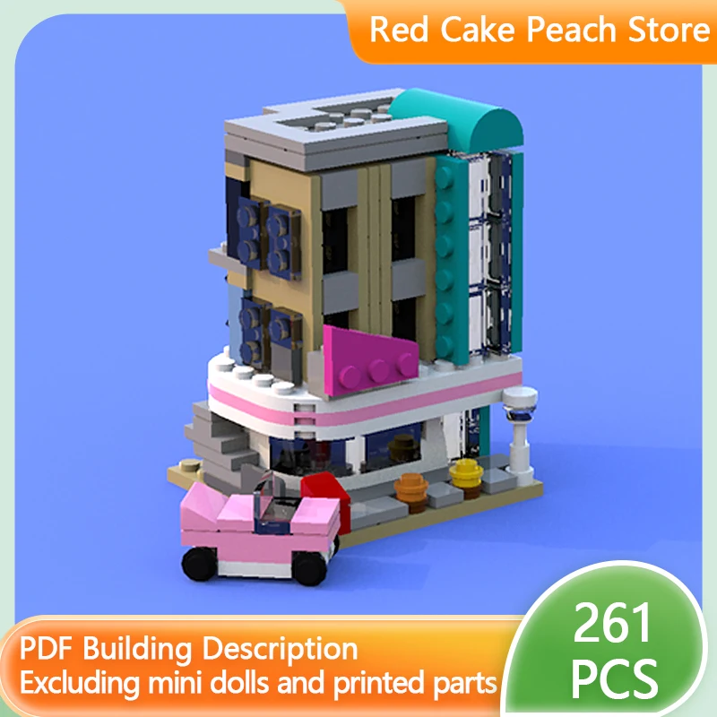 

City Street View Model MOC Building Bricks Mini Architecture Modular Technology Children Holiday Gifts Assemble Toys Suit