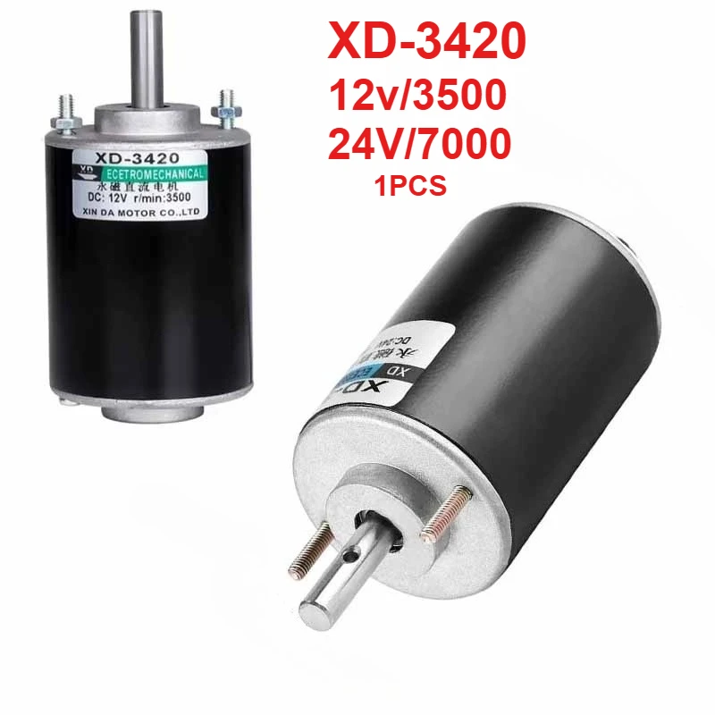 

1PCS XD-3420 Motor Permanent Magnet DIY Generator Mini 12/24V 3500/7000 30W High Speed CW/CCW Permanent Magnet DC for Generator