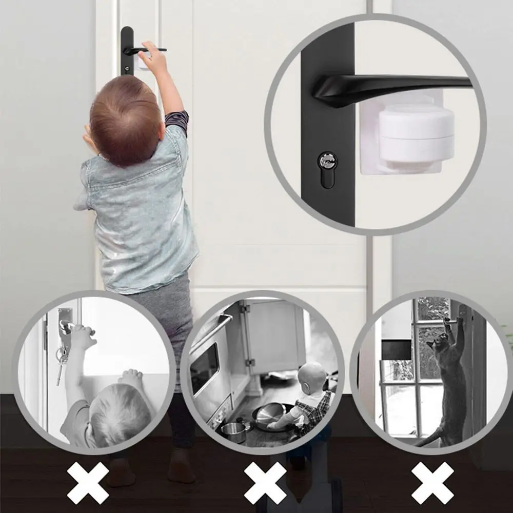 

Детский защитный замок для дверей, защитное устройство, замок для дверной ручки, замок для дверного рычага