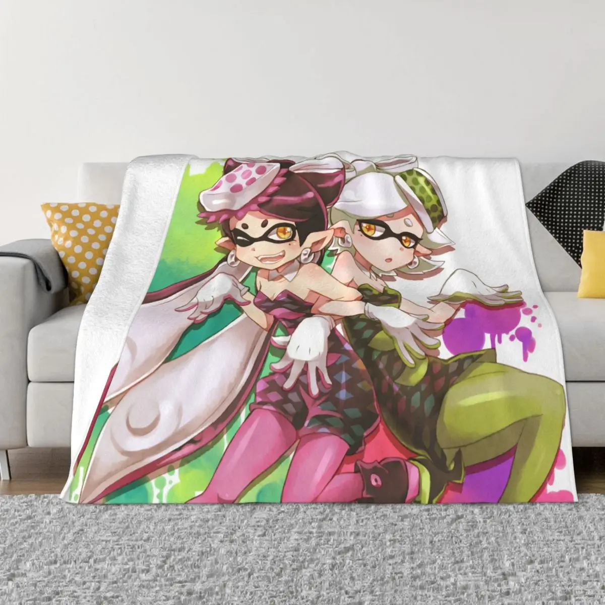 Callie Marie Splatoon Game Flannel Blankets Fashion Throw Blankets for Home Hotel Sofa 200x150cm