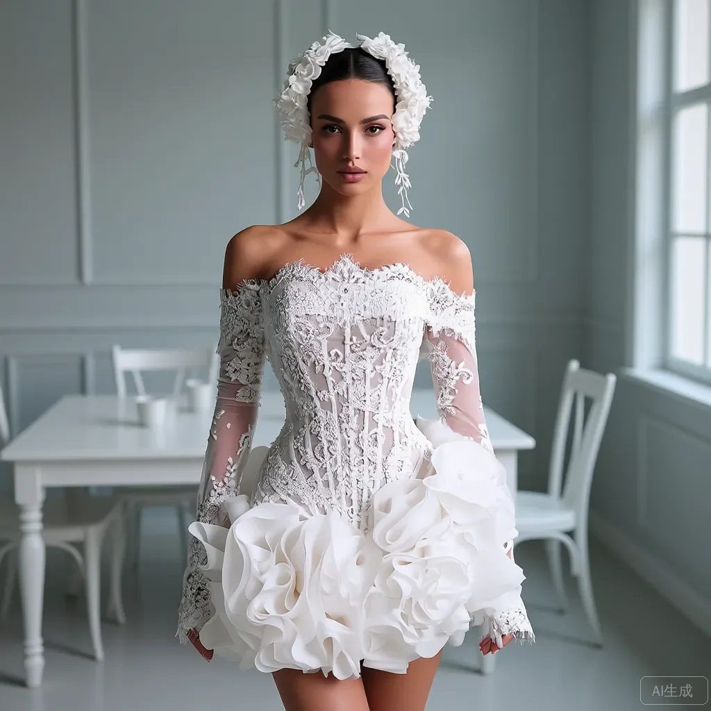 

Off Shoulders White Satin Ball Gown Evening Dress Lace Cocktail Party Prom Formal Women's Fashionable Bridal Dress Wedding Gowns