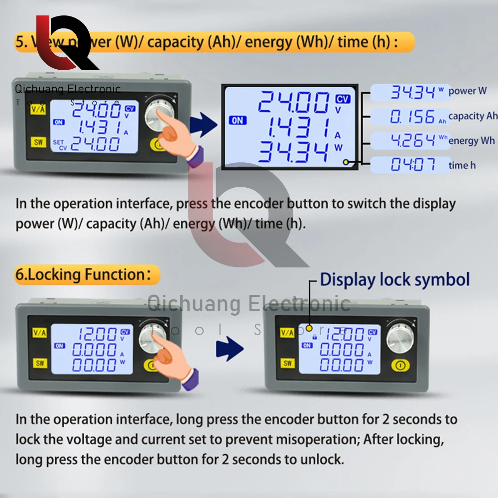 XY6020L CNC Adjustable DC Stabilized Voltage Power Supply Constant Voltage and Constant Current 20A/1200W Step-down Module