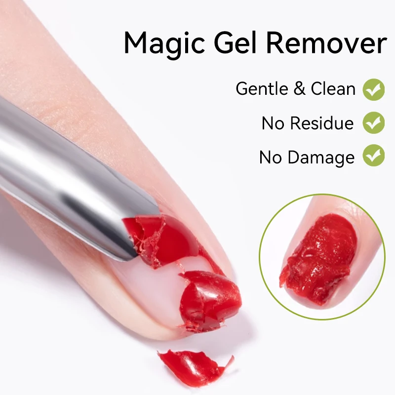 LILYCUTE 7ml Magic Nail Gel Remover  With Manicure Tools Set Peel Off Latex  Quick Gentle Remover Professional Non-Irritating