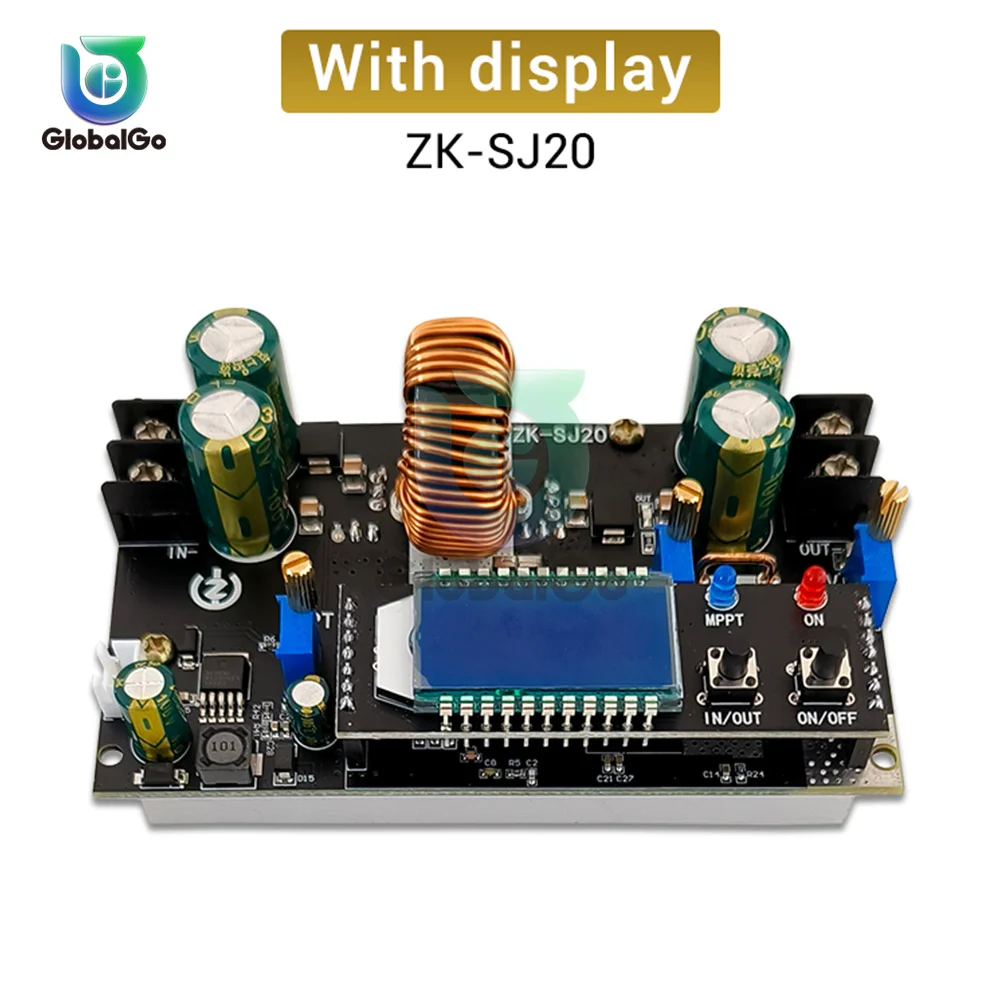 ZK-SJ20 300W DC7-80V Adjustable Voltage Regulator Boost/Buck Power Module Digital Display Adjustable DC Power Supply With MPPT