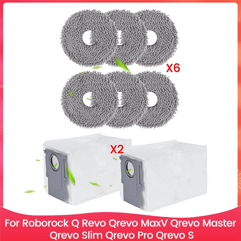 A97G Mop ผ้าฝุ่นสําหรับ Roborock Q Revo Qrevo Maxv Qrevo Master Qrevo Slim Qrevo Pro Qrevo S เครื่องดูดฝุ่นเปลี่ยน Par