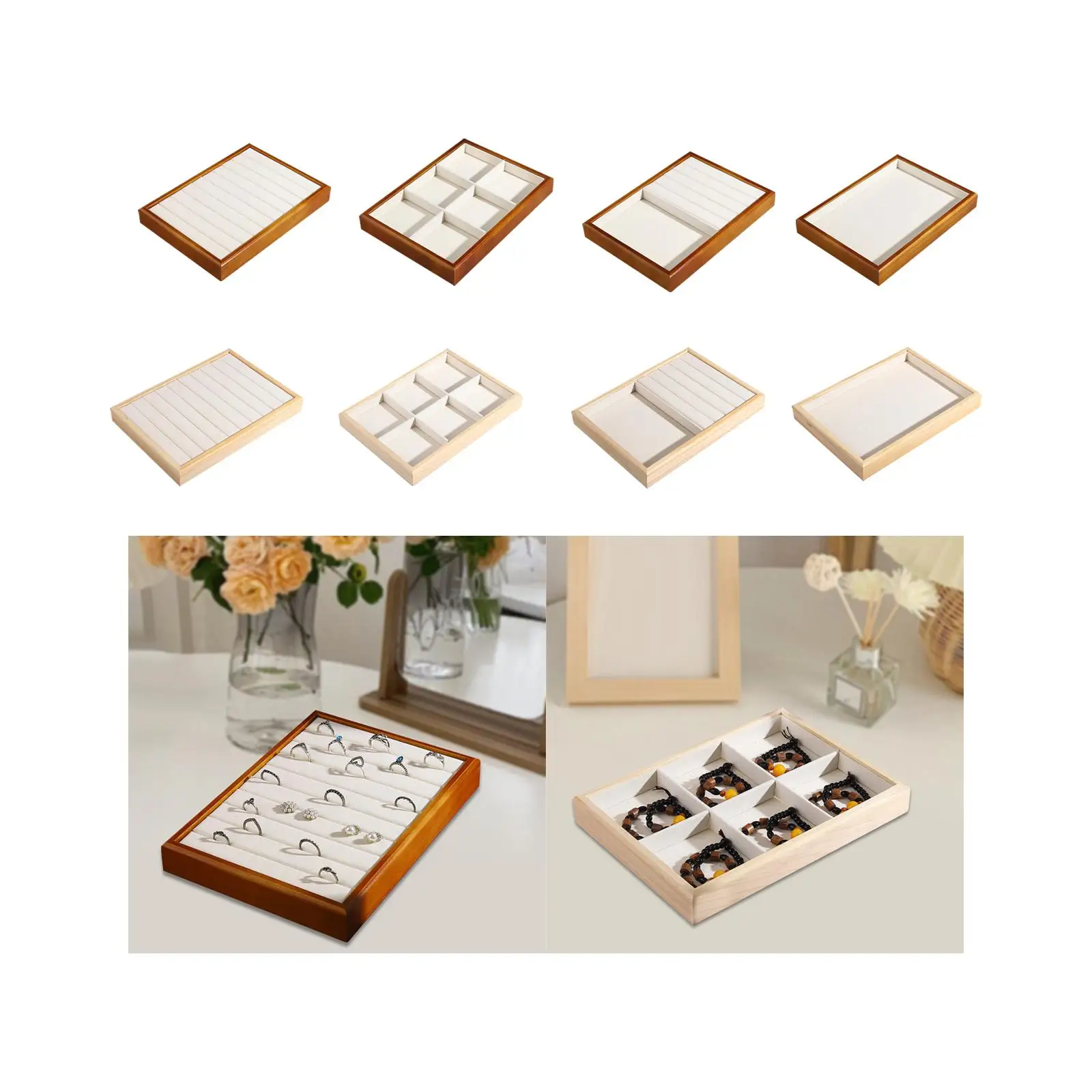 Jewelry Display Tray Necklaces Display Case for Counter Store Countertop