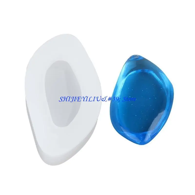 E21F 6Pieces Pendant Casting Silicon Mold Teardrop Resin Mould Silicone with Hole Mould DIY Resin Pendant Jewelry Making