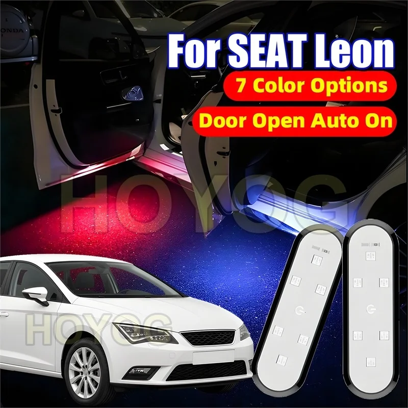 Fit for SEAT Leon 2012-2020 Wireless LED Car Door Warning Light for Nighttime Door Safety with a USB Rechargeable Battery