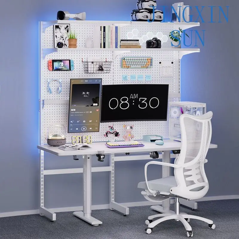 Hole board bookshelf Internet celebrity girl computer desk bedroom