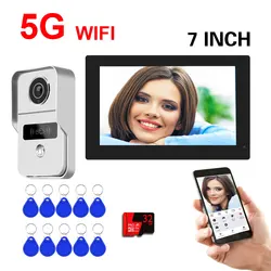 5G Wifi TUYA 1080P 7 inch Touchscreen Video Intercom Toegangscontrole Video Deurbel Systeem Deurtelefoon Deur RFID Ontgrendelen Camera
