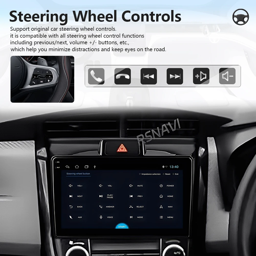 Android 16 For Toyota Corolla Axio 2 Fielder 3 E160 2012-2021 Car Radio Stereo Multimedia Player GPS Navigation Qualcomm Screen