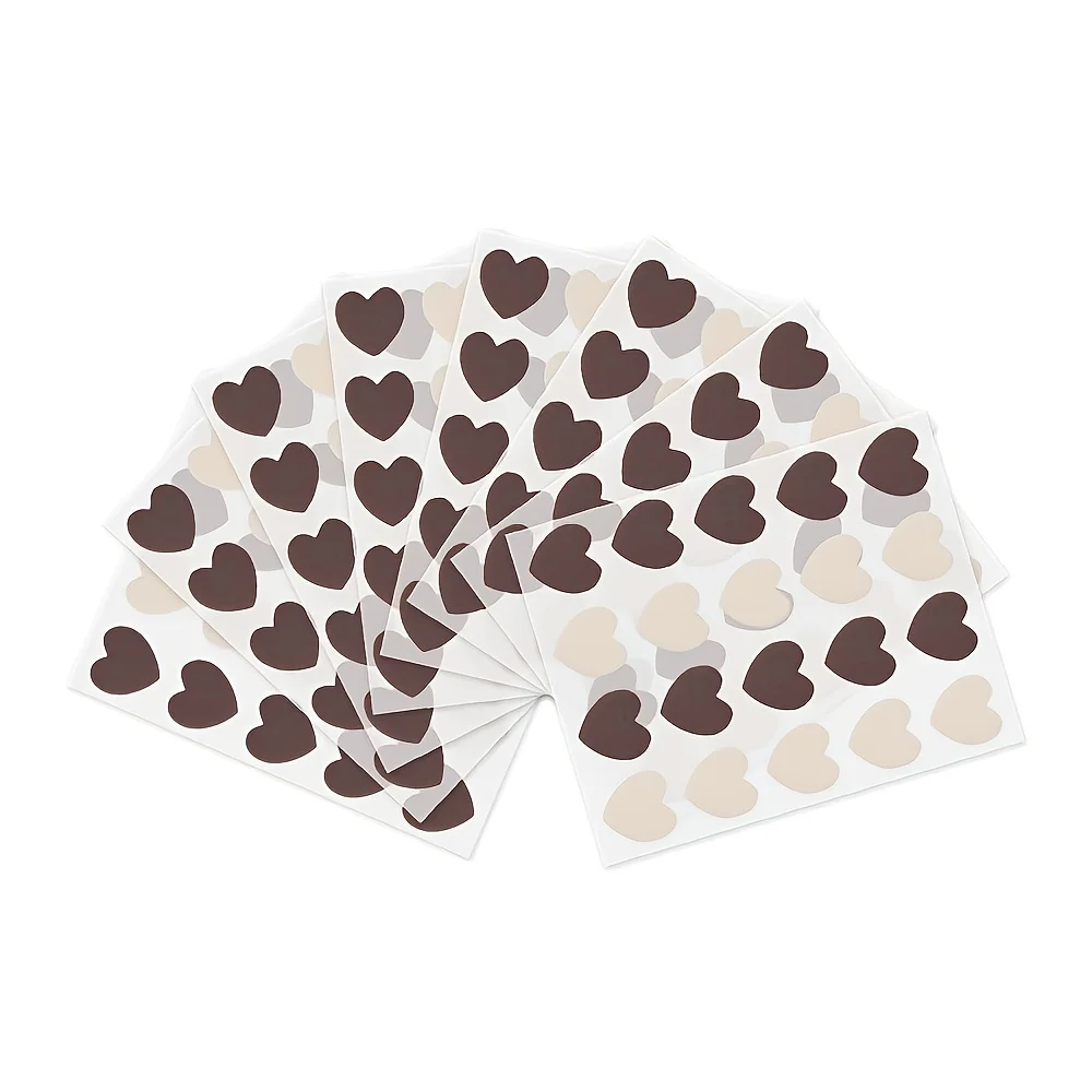 160PCS Coffee-Colored Heart-Shaped Water Gel Acne Patch - Invisible Acne Covering Patch, With Long-Lasting Adhesion and No Resid image 3