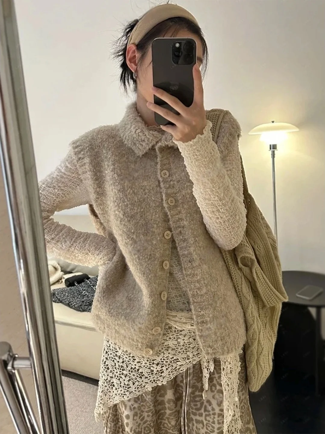 

Женский вязаный кардиган больших размеров, однотонный, в корейском стиле, весенняя новинка, простая верхняя одежда, жилет-жакет