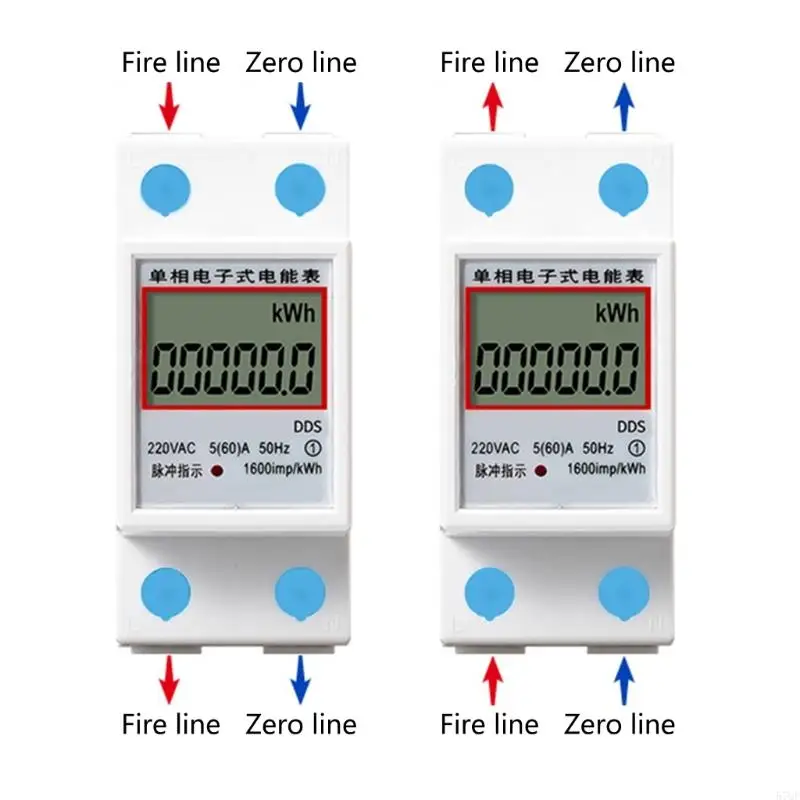 57qf Energy Meter Digital Wattmeter AC220V 60a Power Din Tccure Meter