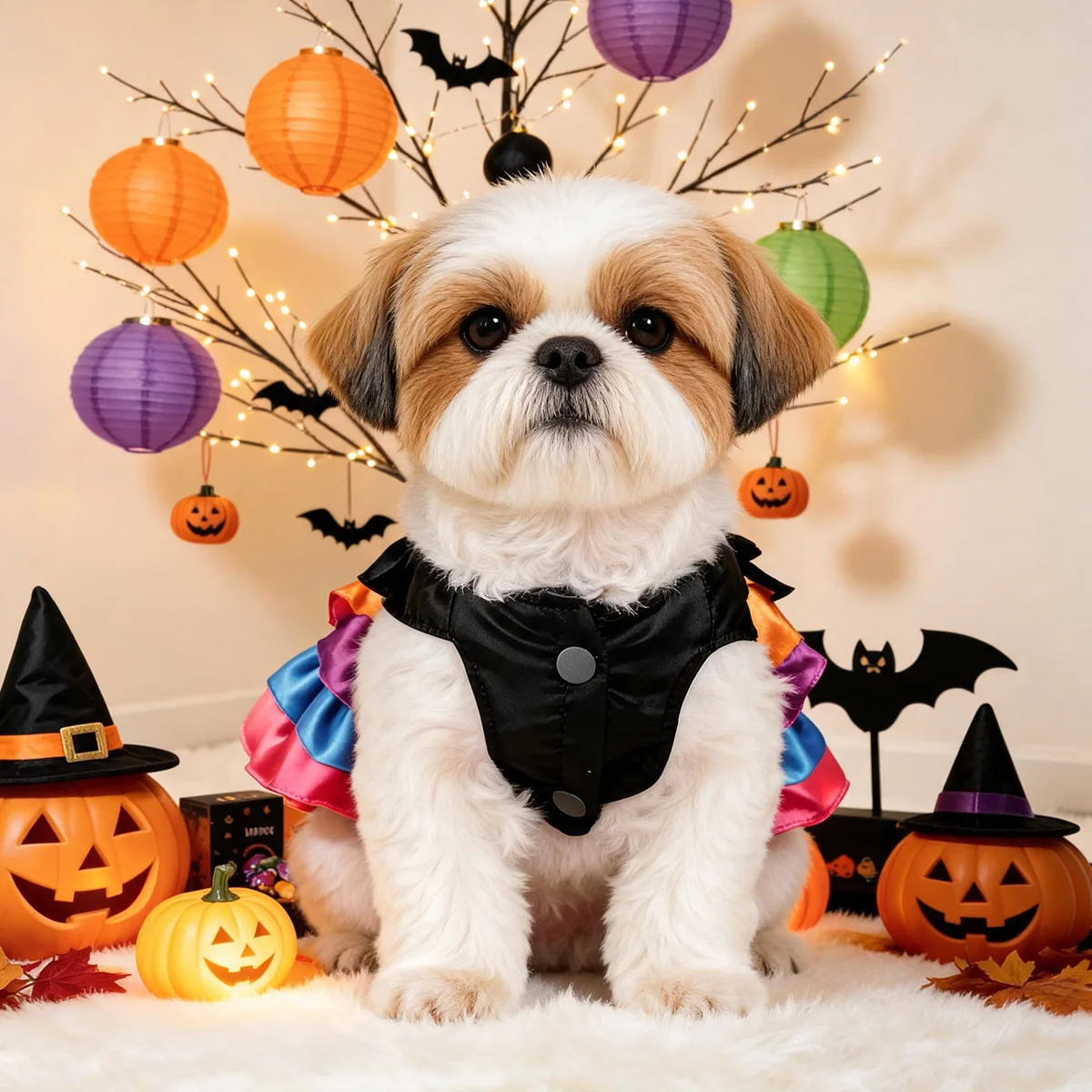 2026 Dog, Cat, Cute Pet Festival Atmosphere, Cute Skeleton Design, Dream Seeking Halloween Dress