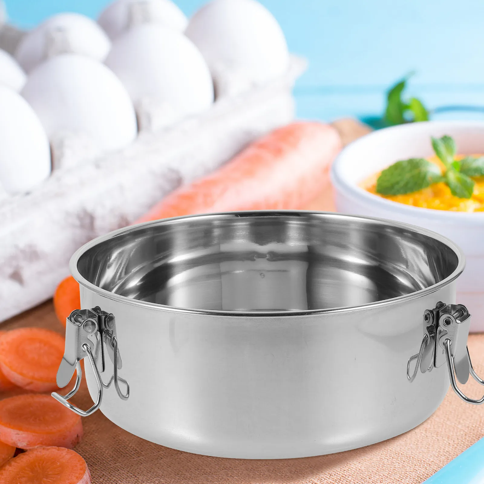 

Flan Mold Lid Stainless Steel Flan Pan Multipurpose Kitchen Steamer Pot Baking Mold Food Steamer Cooking Steaming