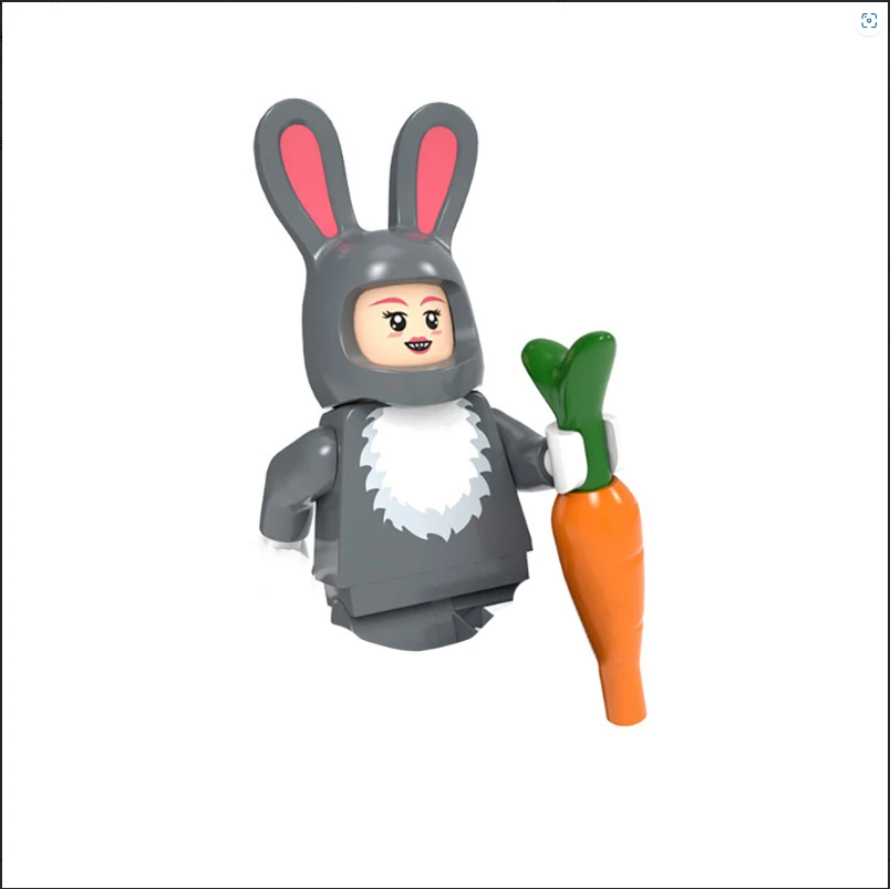 Rural animal action figure building block Rabbit koala chicken pig radish animal mini doll Building Block set Halloween gift