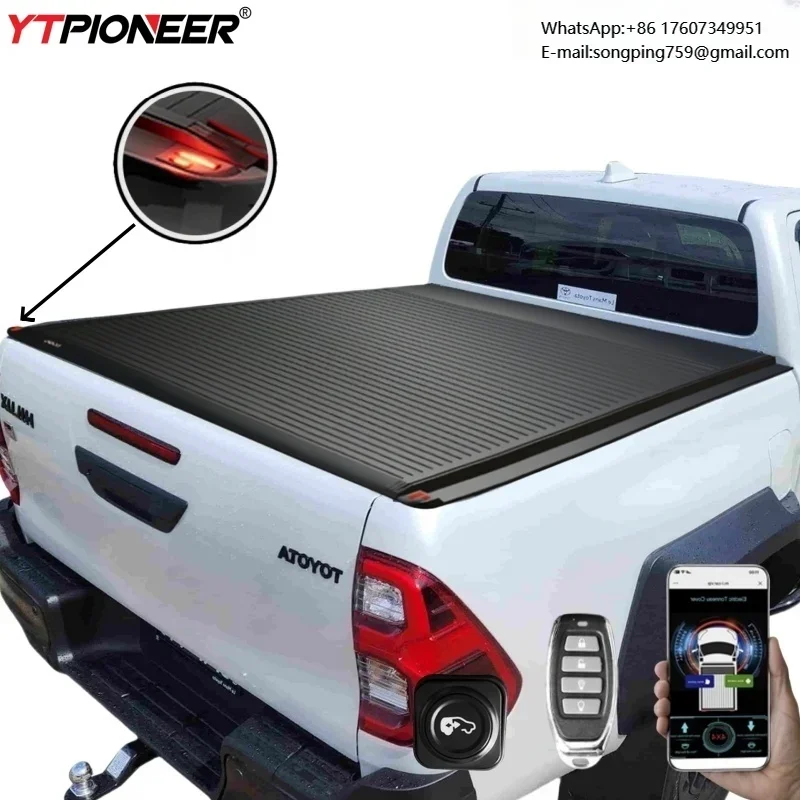 Pick up Truck Retractable Lid Rear Trunk Tray Box Roller Shutter Cover Cab Bed Cover for Toyota Hilux Vigo Rocco 2021 2022 2023
