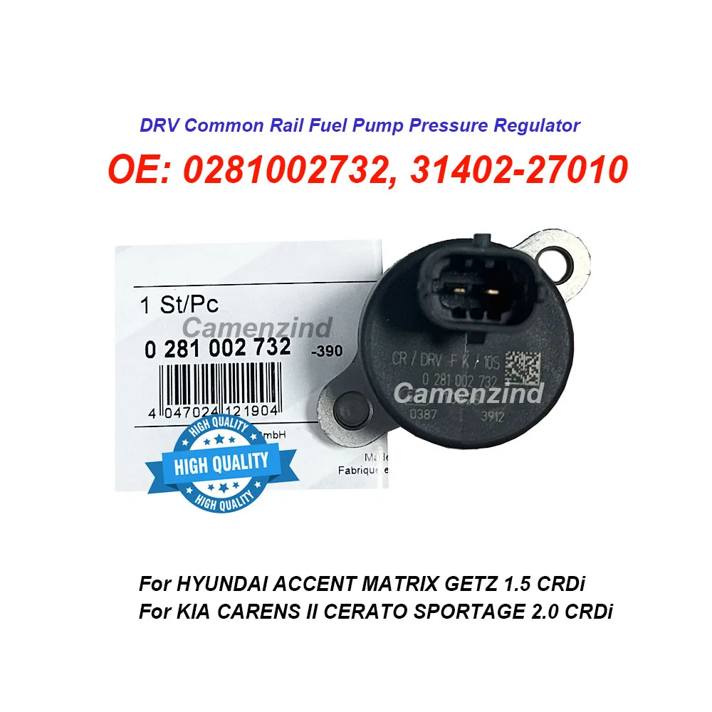 0281002732 0281002718 31402-27010 Válvula Reguladora de Presión de Combustible Common Rail para HYUNDAI ACCENT MATRIX GETZ 1.5 CRDi