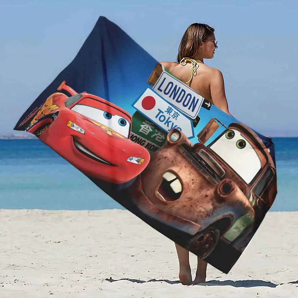 Lightning McQueen-Toalla de playa de microfibra sin arena para mujer, secado rápido, suave, a prueba de arena, regalo para viajes, gimnasio, ducha, Camping