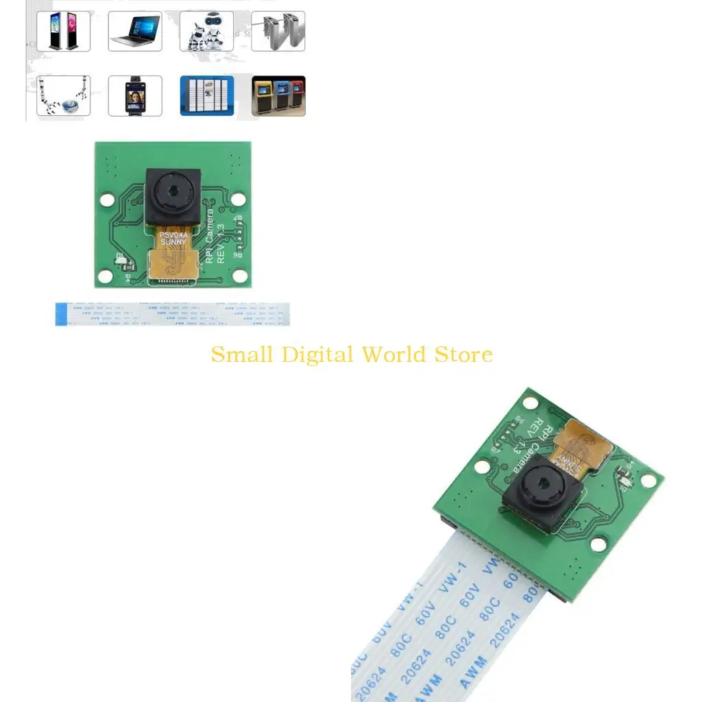 

77UB OV5647 Camera Module 1080P 2592x1944 Resolution Webcam Module for RPi 2/4/3B+