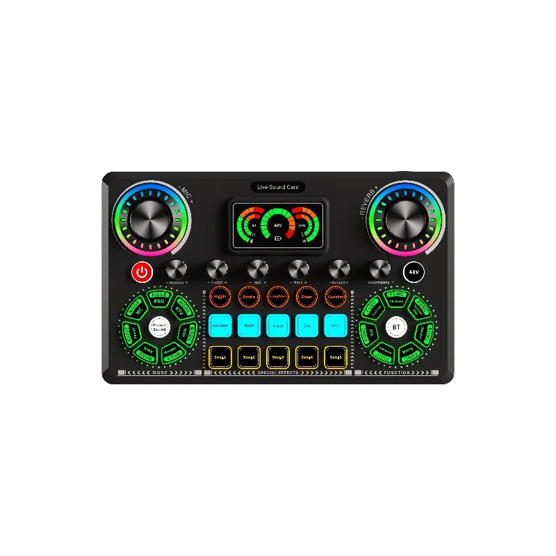 Broadcasting Kits with Intelligent Voice Repair Sound Card and Dynamic Microphone and Headset for Game Live Streaming